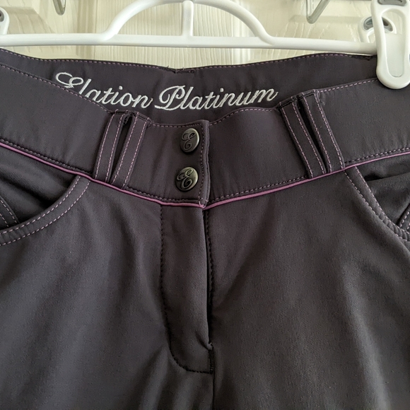 Elation Platinum Hudson Full Seat Breech Grey/Mauve 26R Horse Riding Pants - Picture 7 of 7